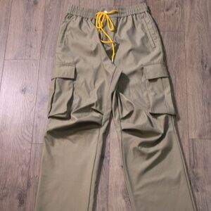 0293-Nova Men Fool For You Nylon Cargo Pants – Olive – Size S